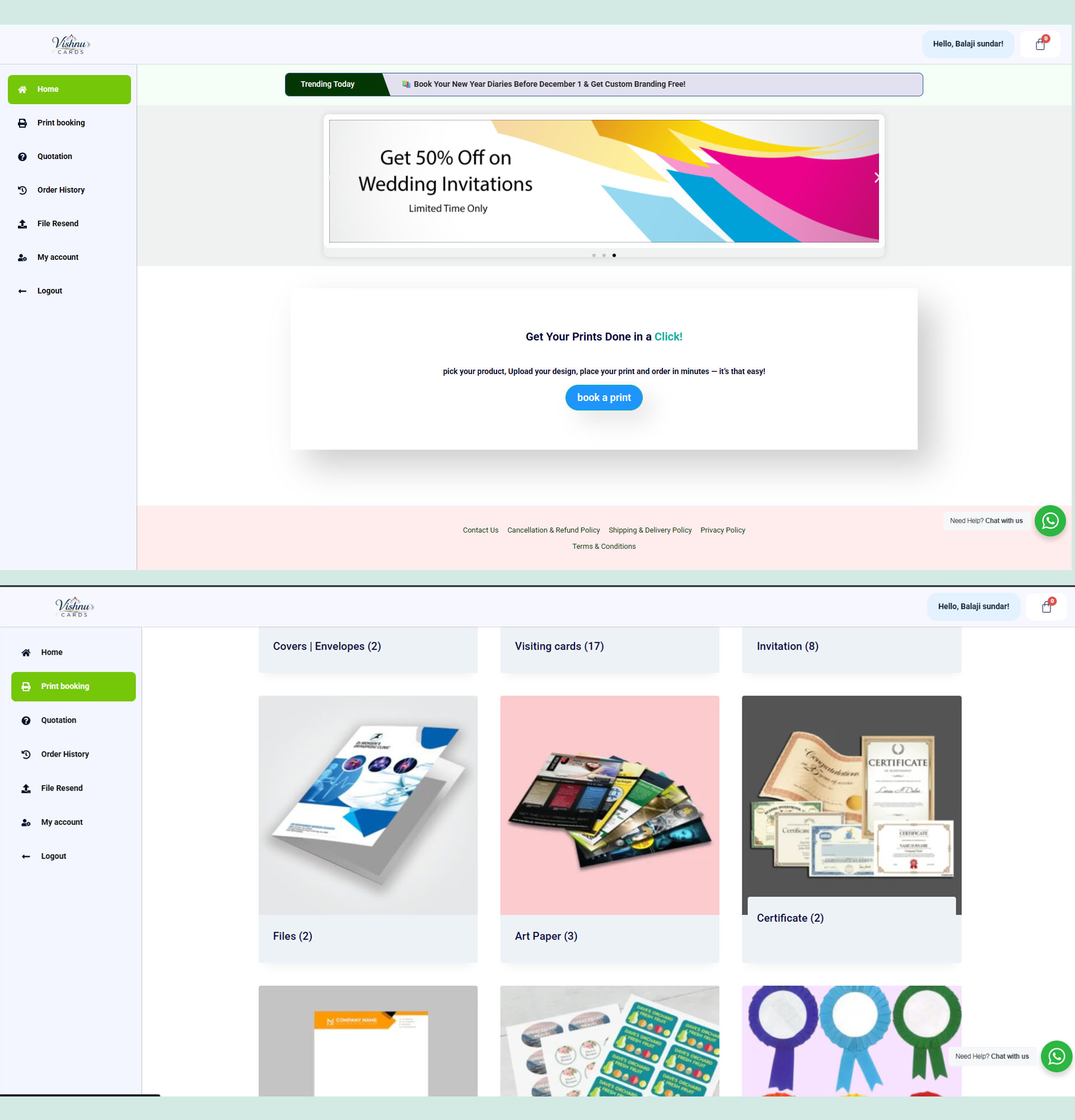 website and ecommerce design print service platform
